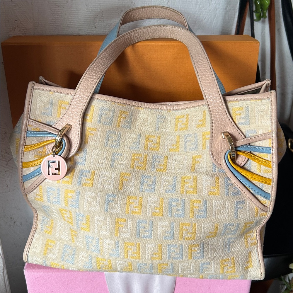 Fendi Zucchino Multicolor Fabric small Tote